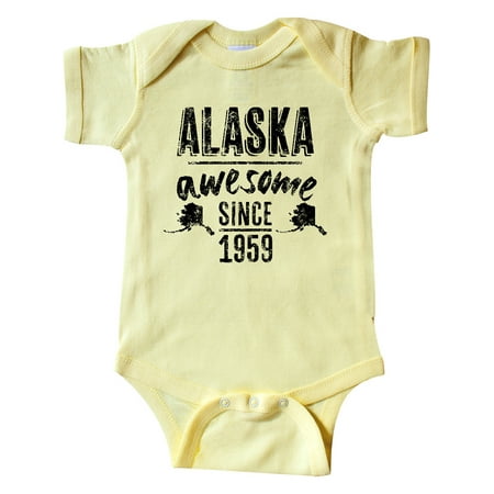 

Inktastic Alaska Awesome Since 1959 Gift Baby Boy or Baby Girl Bodysuit