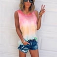 thumbnail image 2 of Womens Workout Tank Top Sleeveless Casual Tops Summer Tie-Dye Crew-Neck 锛圫-5XL锛?ACTIVE, 2 of 3