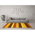 thumbnail image 3 of Ahgly Company Indoor Round Abstract Yellow Modern Area Rugs, 8' Round, 3 of 4