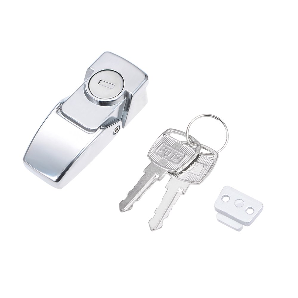 Hasp Lock 64.5mm Long Zinc Alloy Chrome Finish w Keys DKS604