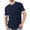 Dark Blue, variant on Men's T-Shirts, Cotton Basic Short Sleeve Crew Neck Tee with Pockets Navy Size 3XL