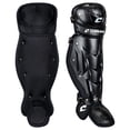 thumbnail image 1 of CHAMPRO Optimus MVP Single Knee Baseball Catchers Leg Guards, 12" Shin Length, Black, CG112B, 1 of 4