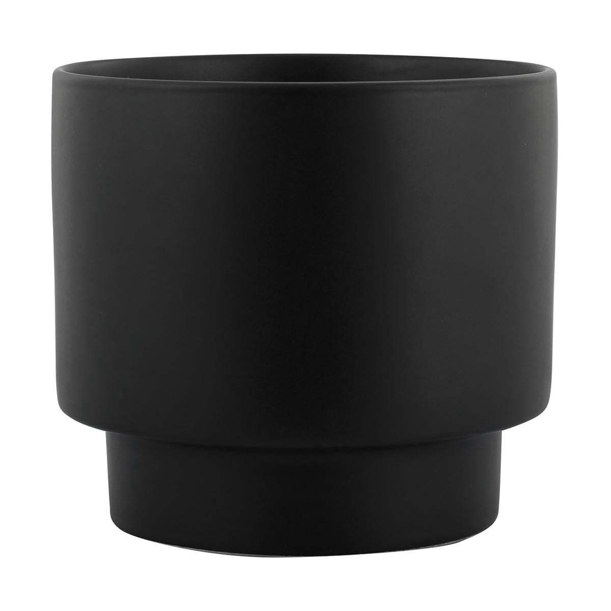 Pot en Céramique Surélevé Anko Noir Pot noir surélevé