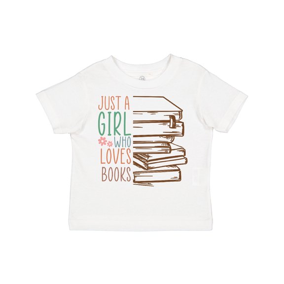 Inktastic Just a Girl Who Loves Books Reading Boys or Girls Toddler T-Shirt