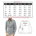thumbnail image 5 of LZHGirlshop Mens Casual Quarter Zip Waffle Shirt Business Office Work Slim Fit Long Sleeve Stretch Lightweight Collared T Shirt,Blue,M, 5 of 5