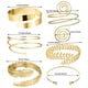 thumbnail image 4 of Accesorios de metal brazalete Set Mujer Europea Hoja Geométrica Espiral Brazo pulsera se puede ajustar GLOD, 4 of 8