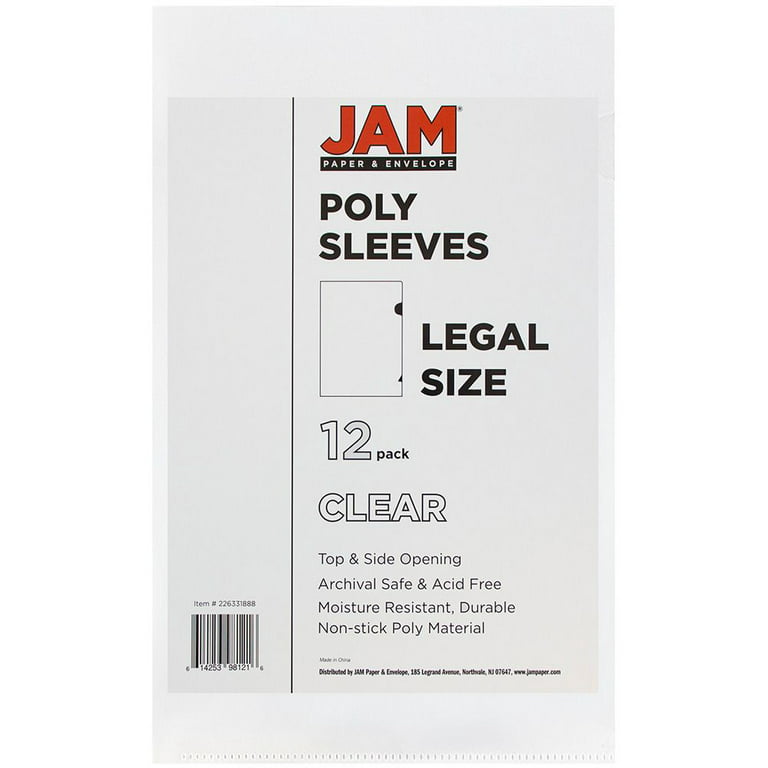 JAM Paper - Protecteur de feuille en plastique, transparent, 10/paquet  (3236518865)