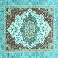 thumbnail image 1 of Ahgly Company Indoor Square Abstract Light Blue Modern Area Rugs, 6' Square, 1 of 4