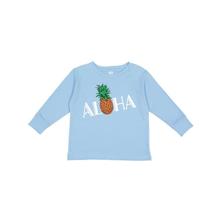 

Inktastic Aloha- with pineapple Boys or Girls Long Sleeve Toddler T-Shirt