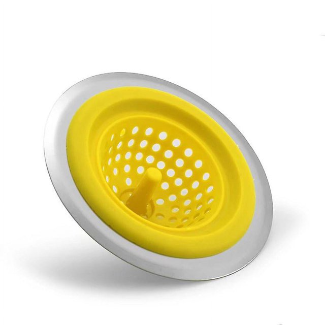 Colador de fregadero Colador de fregadero de cocina de silicona flexible y acero inoxidable, cesta de drenaje de lados anchos sin óxido, evita que los restos de alimentos obstruyan el baño oso de fresa Electrónica