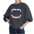 thumbnail image 1 of Blusa de manga larga suelta con estampado de moda para mujer, blusas informales con cuello redondo, sudaderas con capucha Fridja  bvmnju1252, 1 of 5
