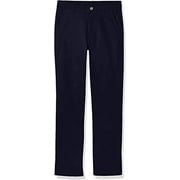 Nautica NAVY Boys' Flat Front Stretch Twill Chino Khaki Pant, US 8