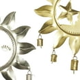 thumbnail image 4 of DecMode 22" Multi Colored Metal Sun and Moon Windchime with Bells and Chain Ring Hanger (3 Count), 4 of 9