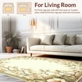 thumbnail image 2 of ODIKA 4'x6' Machine Washable Non-Slip Area Rug, Vintage Botanical Garden Accent With Decorative Floral Motifs High Traffic Rug, Beige, 208228, 2 of 7