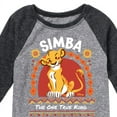 thumbnail image 3 of The Lion King - Simba - The One True King - Toddler & Youth Raglan Graphic T-Shirt, 3 of 5