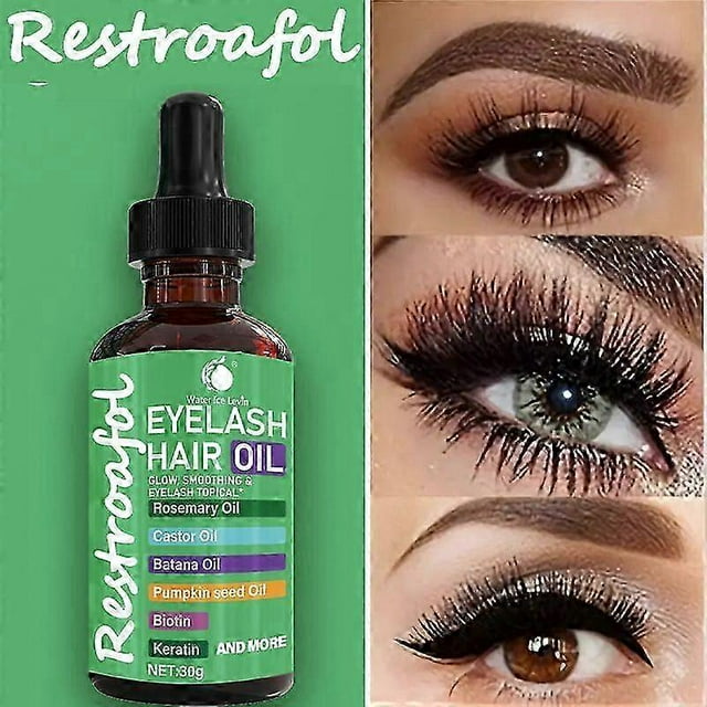 Rosemary Eyelash Hair Oil For Growth with Castor Oil Batana Oil Pumpkin Seed Oil Peppermint Oil Biotin Keratin, Multiple Hair Beneficial Ing