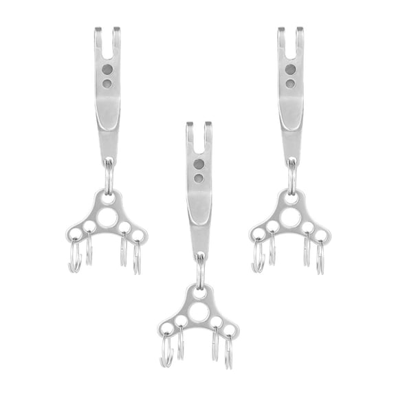 Luxshiny Carabiner Hook Keychains Silver 3Pcs