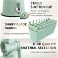 thumbnail image 7 of 5-in-1 Rotary Cheese Grater Vegetable Slicer, 5 Interchangeable Blades Food Shredder with Anti-Slip Reinforced Suction Base, Kitchen Mandoline Chopper with Blade Storage Box (Green), 7 of 7