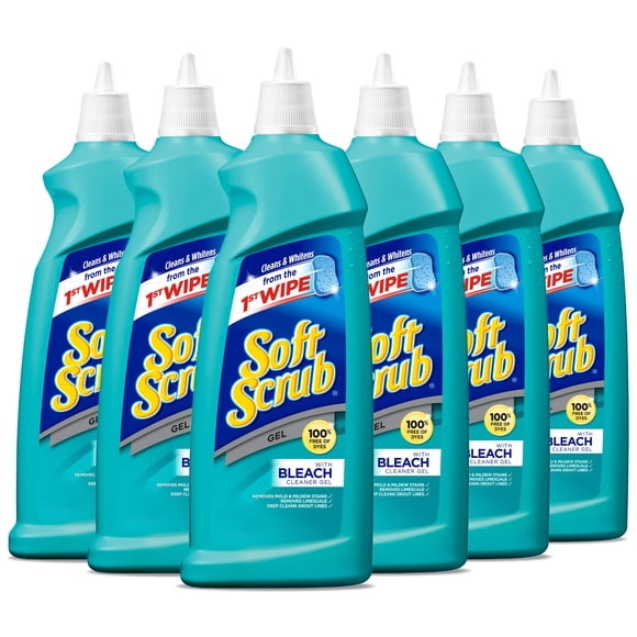 Gel Cleaner, exfoliante suave con lejía, 850 ml (paquete de 6)
