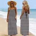 thumbnail image 2 of Abomasnow Summer Dresses for Women Sleeveless Strap Print Blackless Long Maxi Dresses Beach Cover Ups for Women, 2 of 9