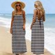 thumbnail image 1 of TaTaai Women's Casual Maxi Sundress Sleeveless Striped Backless Spaghetti Strap Flowy Summer Dress Long Beach Cover Up Dress Gift, 1 of 9
