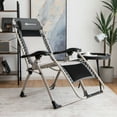 thumbnail image 3 of Costway Lot de 2 Chaises à Gravité Zéro Rembourrées, Inclinables, Pliantes et Réglables avec Housse, 3 of 8