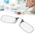 thumbnail image 3 of Elderly Nose Clip Glasses Armless Reading Glasses Eyeglasses for Men Women Elderly(+300 Brown), 3 of 4