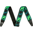 thumbnail image 2 of Correa de guitarra Fender Neon con monograma de 5 cm, azul/verde, con bloques, 2 of 3