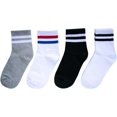thumbnail image 4 of CoCoMangos Retro Striped Athletic Socks for Women Casual Cotton Ankle Socks Women 4 Pairs, 4 of 7