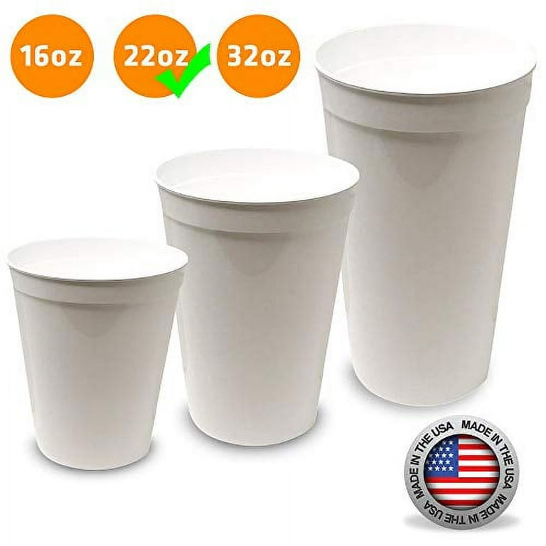 Rolling Sands 22 oz Reusable Plastic Cups with Lids, 10 Pack, USA Made  Clear Tumblers; Includes 10 R…See more Rolling Sands 22 oz Reusable Plastic