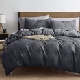 thumbnail image 4 of Juego de funda nórdica para cama tamaño king: funda nórdica bohemia tamaño king, funda nórdica gris con mechones de 3 piezas tamaño king con cierre de cremallera, 1 funda nórdica tamaño king de 104 x, 4 of 5