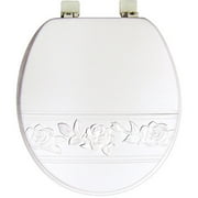 Rose Border White Embossed Soft Seat