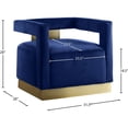 thumbnail image 6 of Meridian Furniture 18.5"H Velvet Accent Chair in Navy and Gold, 6 of 6