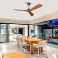 thumbnail image 3 of Tranditional 52-Inch Indoor Outdoor Ceiling Fan with Remote Control, 3 ABS Blades, and Quiet DC Motor, 3 of 16