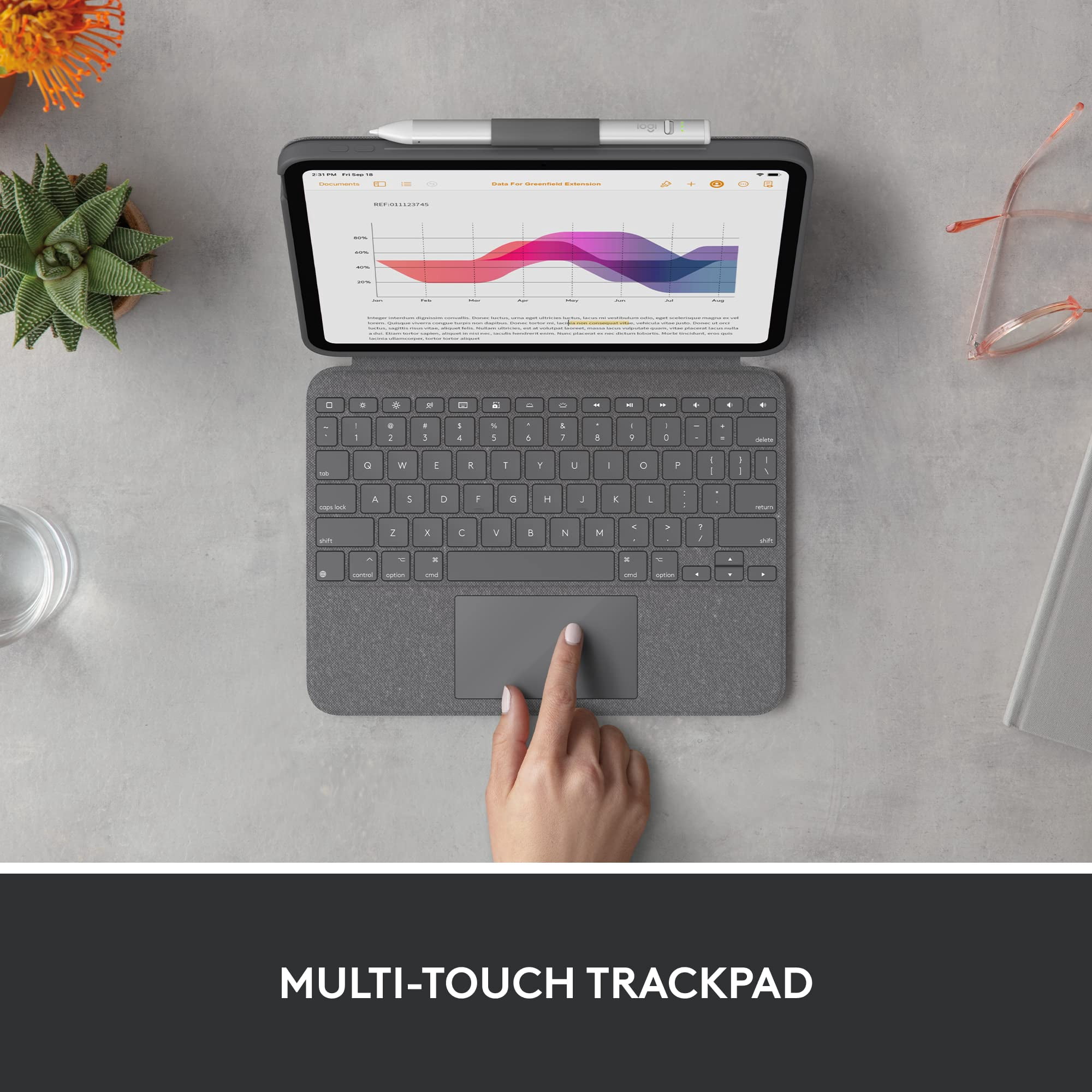 Restored Logitech Combo Touch Detachable 10th Gen iPad Keyboard Case (Refurbished)