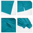 thumbnail image 3 of FGVCTG Women Quick Dry Scrub Sets, Solid V Neck Short Sleeve Top & Jogger Pants With Multi Pockets Comfort Uniform For Nurse Care Worker Medical Work Outfit Cyan XL, 3 of 5