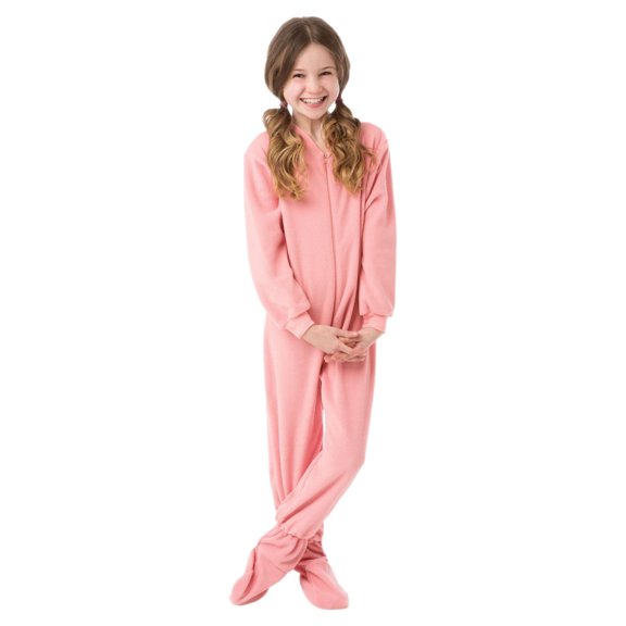 Little Girls Infant - Toddler Pink Fleece Footed Pajamas Sleeper