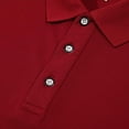thumbnail image 6 of IYTR Mens Work Shirts Summer Short Sleeve T Shirts Button Up Turndown Collar Classic Comfortable Athletic Shirts Casual Solid Color Comfy Fashion Wine XXXXL, 6 of 6