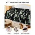 thumbnail image 4 of Black Summer Botanical Couch Cover, Green Spring Floral Birds Farmhouse Sofa Cover Blanket for 2 Seat Cushion, Sectional Sofa Slipcover Furniture Protector for Living Room Bedroom 71''x102'', 4 of 9