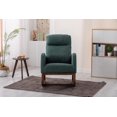 thumbnail image 4 of BISHE Modern Rocking Chair with Wood Legs and Side Pocket, Glider Recliner Armchair with High Back, Comfortable Accent Chair for Nursery, Living Room, Bedroom(Emerald), 4 of 9