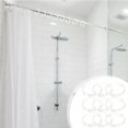 thumbnail image 4 of Shisuyan Clear Shower Curtain Rings PP 12Pcs Simple Design 2.55X2.55X0.35in, 4 of 9