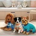 thumbnail image 6 of 3-Pack Dog Pajamas for Small Dogs, Stretchy Onesie with Roomy Tail Opening & Elastic Back Knees, Cozy Puppy Clothes L, 6 of 6