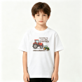 thumbnail image 2 of Farm Tractor Boys Graphic Tees Sibling Kids T-Shirt 100% Cotton Short Sleeve Tops Ages 4-13Y, 2 of 5