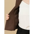 thumbnail image 6 of Allegra K Women's Workwear Zipper Collarless Cropped Blazer, 6 of 6