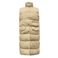 thumbnail image 4 of up to 60% off Gifts Usmixi Winter Womens Down Jacket Puffer Overcoat for Women Casual Solid Lapel Sleeveless Loose Quilted Vest Coat Open Front Button Cotton Jacket Outwear with Pocket Up to 65% off, 4 of 5