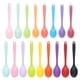 thumbnail image 2 of Xiao Hua 2 cucharas pequeñas de silicona, cuchara de té de silicona para cocinar, hornear y revolver, color rojo A, 2 of 4