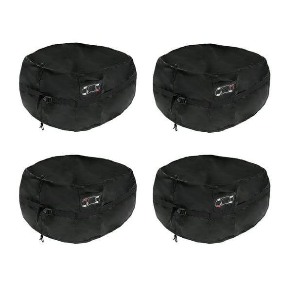 Cubiertas de llantas de repuesto universales de Unique Bargains, cubiertas de protección para ruedas de auto, se ajustan a diámetros de llanta de 17-20 pulgadas, negras, 1 juego