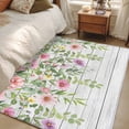 thumbnail image 4 of Colorful Flowers Area Rugs 3'x5', Washable Small Throw Rugs for Living Room Bedroom, Spring Leaves Floral Botanical Wood Grain Indoor Outdoor Rug Non-Slip Low Pile Carpet Runner Reversible Floor Mats, 4 of 8