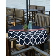 thumbnail image 2 of Outdoor Tablecloth Nautical Anchor Round Patio Tablecloths 60 Inch, Waterproof Outside Table Cloths with Umbrella Hole and Zipper, Moroccan Geometric Summer Table Cover for Outdoor Tables Garden, 2 of 6