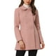 thumbnail image 1 of Abrigo largo de invierno de doble botonadura con cuello Peter Pan para mujer Inspire Chic en rosa polvo 3XL, 1 of 6